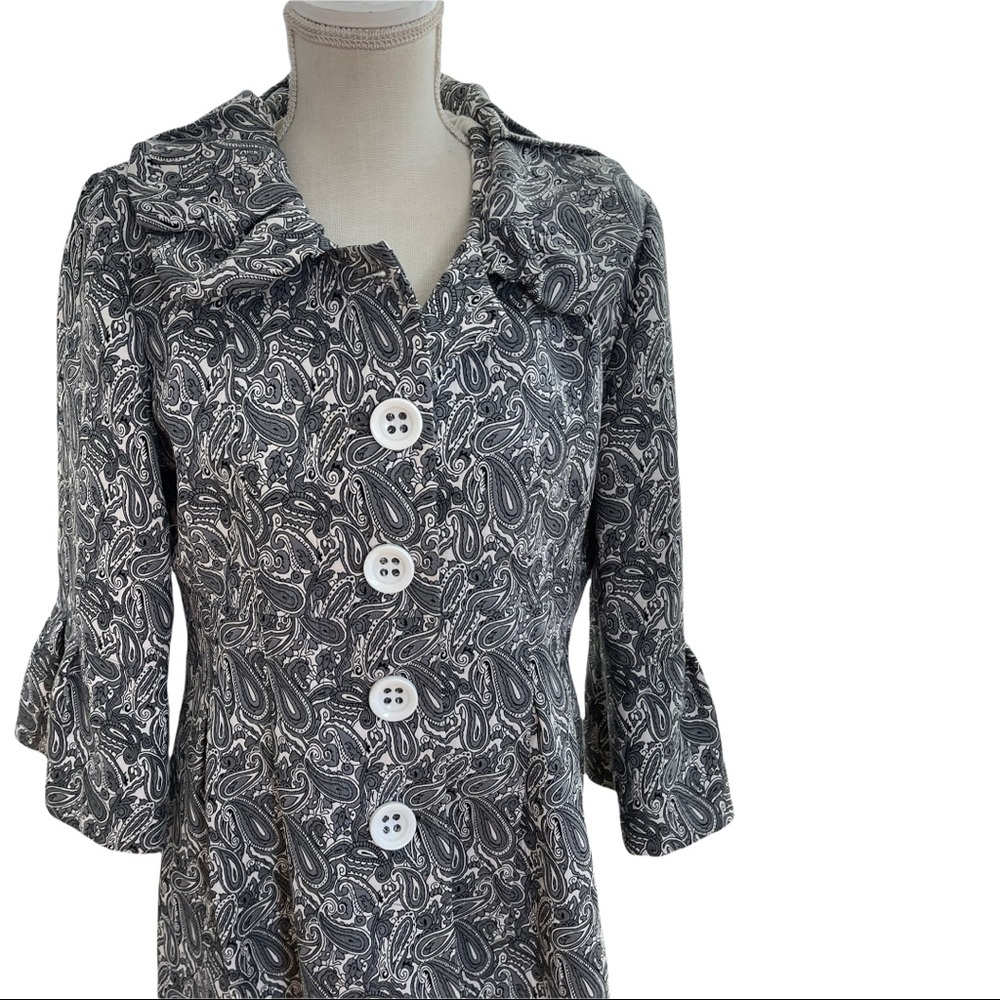 BOHO CHIC grey button DOWN COAT - Picture 10 of 16